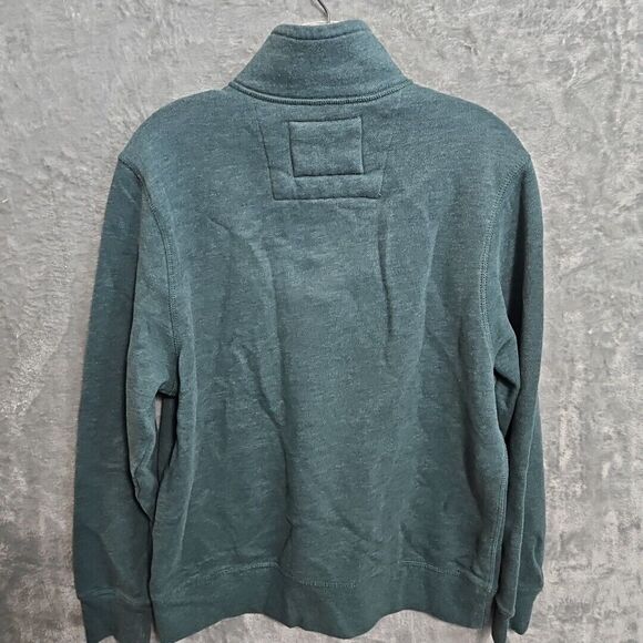 GH Bass & Co Mens Med Green pullover 1/4 button sweatshirt style - Picture 6 of 9